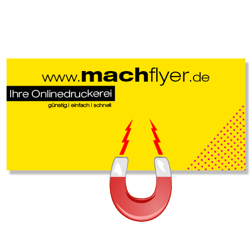 Magnetschilder günstig in vielen verschiedenen Größen kaufen und kostenlos bestellen bei der Online Druckerei machflyer aus Mainz.