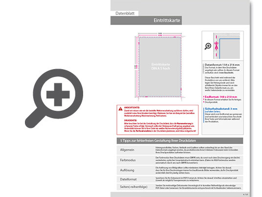Product Bild eintrittskarte_din_a5_perforiert_&_2_x_nummeriert_(4_4_beidseitig_bedruckt)