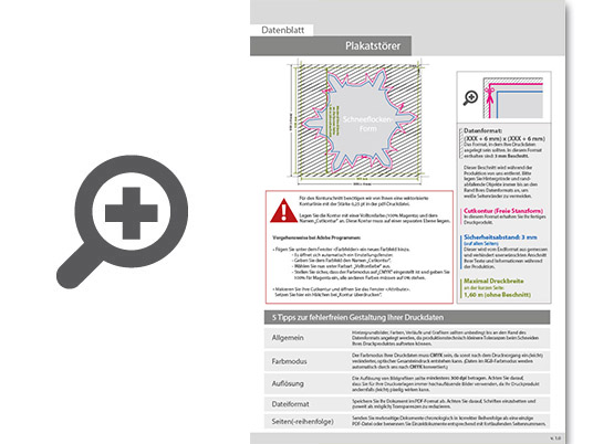 Product Bild hochwertiger_plakatst__rer_4_0-farbig_bedruckt_in_schneeflocke-form
