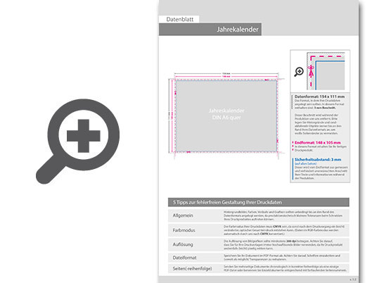 Product Bild jahresplaner_din_a6_quer_(148_x_105_mm)__4_0_einseitig_farbig