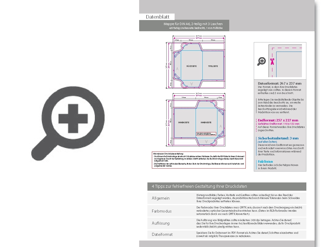 Product Bild mappe_f__r_din_a6__2-teilig_mit_3_laschen__4_0_farbig_(au__enseite_bedruckt)