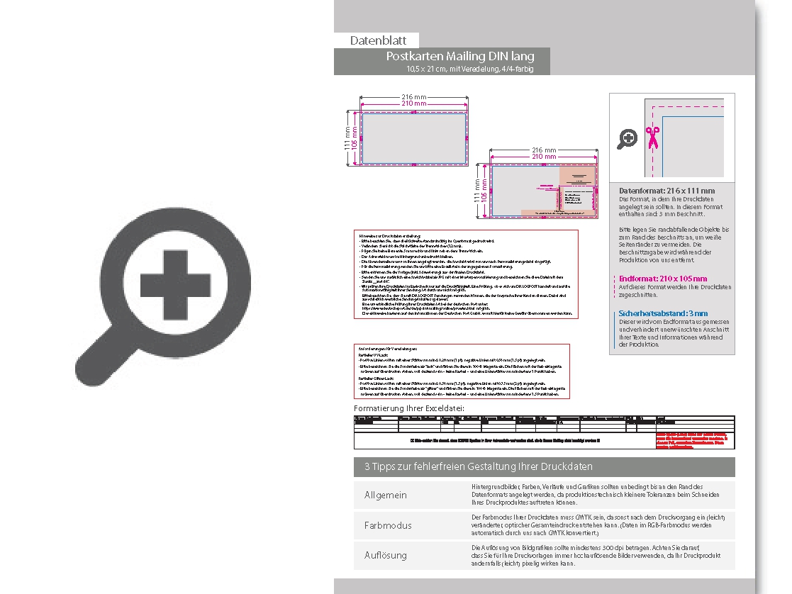 Product Bild postkarten-mailing_din_lang_quer_(21_0_cm_x_10_5_cm)_mit_hochglanz-uv-lack