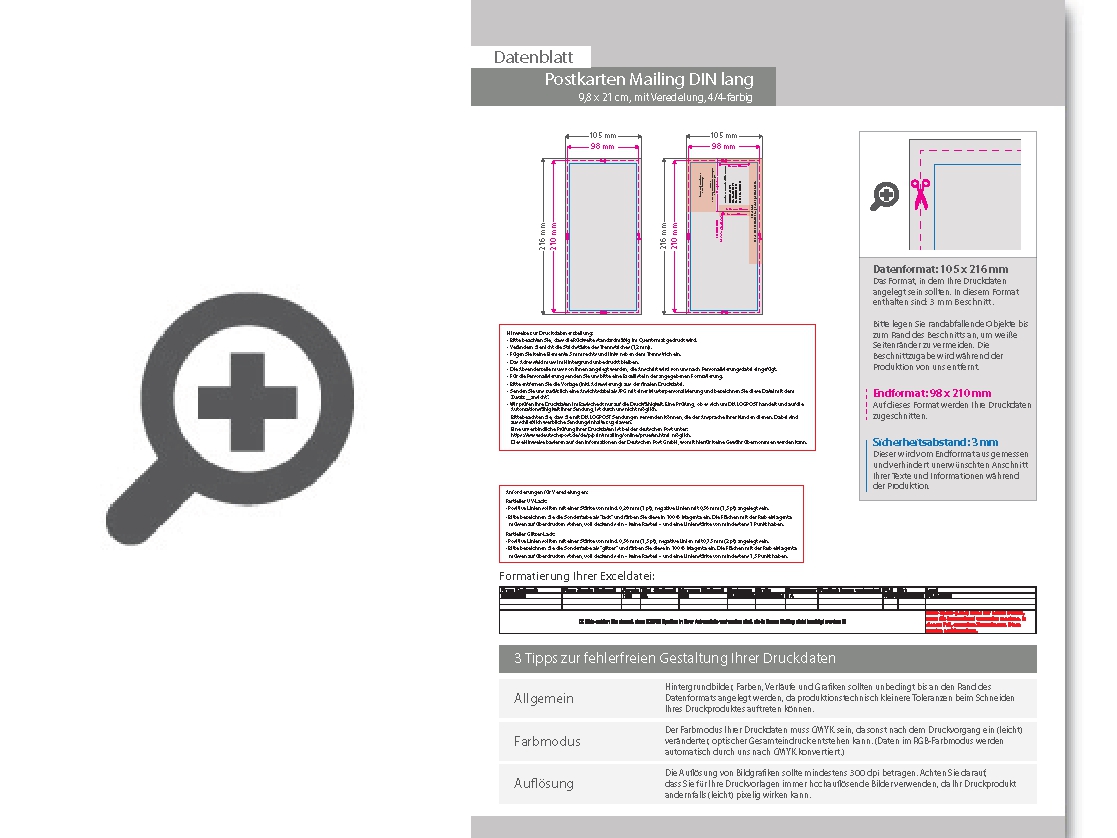 Product Bild postkarten-mailing_din_lang_(9_8_cm_x_21_0_cm)_mit_hei__folienpr__gung_gold
